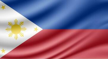 Philippinen Nation wellig Flagge Vektor Hintergrund Design