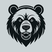 Bär Logo Vektor wütend wild mutig unheimlich Tier wild überschwänglich Grizzly Natur Wald