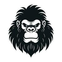 apa vektor logotyp enkel realistisk natur primat afrika gorilla marmoset schimpans konst teckning illustration vild djur-