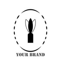 ein schwarz und Weiß Logo zum Ihre Marke vektor