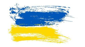 ukrainska nationell flagga i grunge stil vektor