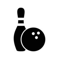 Bowling Symbol Vektor Design Vorlage einfach und sauber