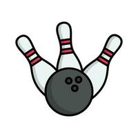 bowling ikon vektor design mall enkel och rena