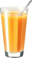 orange juice isolerat hand dragen målning illustration vektor