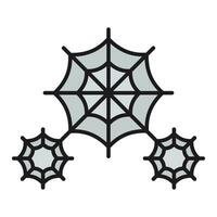 Spindel webb vektor eps ikon, halloween, isolerade på vit bakgrund.
