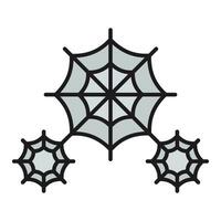 Spinne Netz Vektor eps Symbol, Halloween, isoliert auf Weiß Hintergrund.