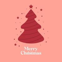 fröhlich Weihnachten Gruß Karte mit Weihnachten Baum und Star vektor