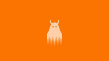 Orange Geist Hintergrund Vektor Illustration geeignet zum Halloween und Hintergrund