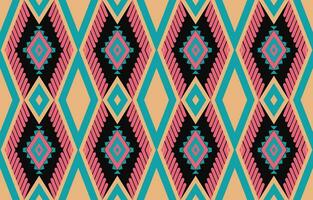 ethnisch abstrakt Ikat Kunst. aztekisch Ornament drucken. geometrisch ethnisch Muster nahtlos Farbe orientalisch. Design zum Hintergrund ,Vorhang, Teppich, Hintergrund, Kleidung, Verpackung, Batik, Vektor Illustration.