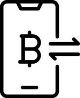 mobil överföra linje ikon vektor
