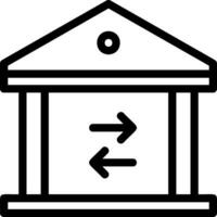 Bank Transfer Linie Symbol vektor