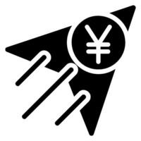 senden Geld Glyphe Symbol vektor