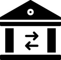 Bank Transfer Glyphe Symbol vektor