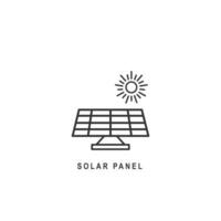 Solar- Energie Panel Symbol. isoliert Vektor Illustration.