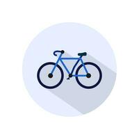 cykel symbol. platt design med lång skugga. vektor isolerat