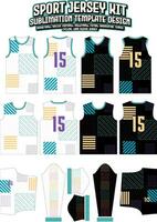 nahtlos abstrakt Linien Jersey Design Sportbekleidung Layout Vorlage vektor