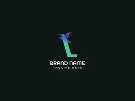 fågel brev företag logotyp design vektor