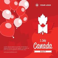firande av kanadadagens sociala medier affisch vektor