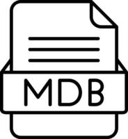 mdb Datei Format Linie Symbol vektor