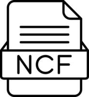 ncf Datei Format Linie Symbol vektor