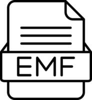 emf fil formatera linje ikon vektor