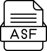 asf Datei Format Linie Symbol vektor