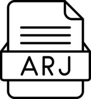 arja Datei Format Linie Symbol vektor