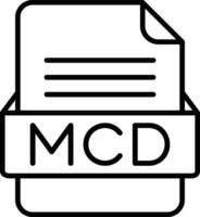 mcd Datei Format Linie Symbol vektor