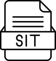 sitzen Datei Format Linie Symbol vektor