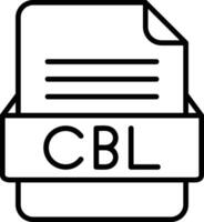 cbl fil formatera linje ikon vektor