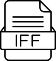 iff fil formatera linje ikon vektor