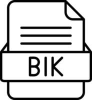 bik fil formatera linje ikon vektor