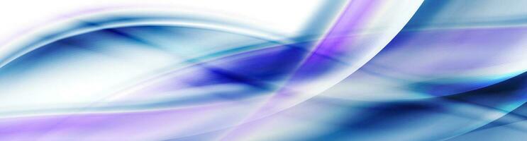 abstrakt glänzend Blau lila Wellen Banner Design vektor