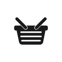 Einkaufen Korb Symbol. isoliert Vektor Illustration
