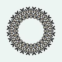 kreisförmig Barock Muster. runden Blumen- Ornament. Jahrgang rahmen. Gruß Karte. Hochzeit Einladung. retro Stil. Vektor Logo Vorlage, Etiketten und Abzeichen