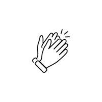 klatschen Hand Symbol. isoliert Vektor Illustration.
