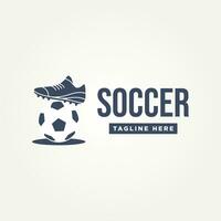 minimalistisch Fußball Fußball Logo Vorlage Vektor Illustration Design. einfach modern Sport Kleidung, Fußball Verein, Sport Veranstaltung Logo Konzept