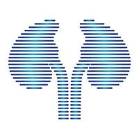 Linie gestalten Niere Logo Vektor