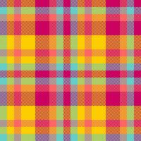 prüfen Textur Muster von Hintergrund Tartan nahtlos mit ein Vektor Plaid Textil- Stoff.