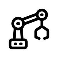 Roboter Arm Linie Symbol. Vektor Symbol zum Ihre Webseite, Handy, Mobiltelefon, Präsentation, und Logo Design.