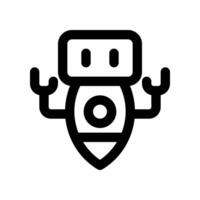 Roboter Linie Symbol. Vektor Symbol zum Ihre Webseite, Handy, Mobiltelefon, Präsentation, und Logo Design.