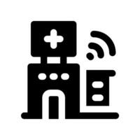 Krankenhaus solide Symbol. Vektor Symbol zum Ihre Webseite, Handy, Mobiltelefon, Präsentation, und Logo Design.