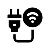 Öko Stecker solide Symbol. Vektor Symbol zum Ihre Webseite, Handy, Mobiltelefon, Präsentation, und Logo Design.