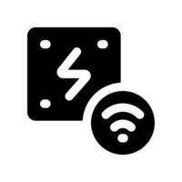 Elektrizität solide Symbol. Vektor Symbol zum Ihre Webseite, Handy, Mobiltelefon, Präsentation, und Logo Design.