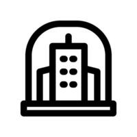 Kuppel Stadt Linie Symbol. Vektor Symbol zum Ihre Webseite, Handy, Mobiltelefon, Präsentation, und Logo Design.