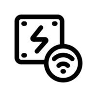 Elektrizität Linie Symbol. Vektor Symbol zum Ihre Webseite, Handy, Mobiltelefon, Präsentation, und Logo Design.