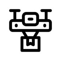 Drohne Lieferung Linie Symbol. Vektor Symbol zum Ihre Webseite, Handy, Mobiltelefon, Präsentation, und Logo Design.