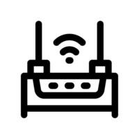 W-lan Router Linie Symbol. Vektor Symbol zum Ihre Webseite, Handy, Mobiltelefon, Präsentation, und Logo Design.
