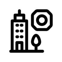 Stadt Rahmen Linie Symbol. Vektor Symbol zum Ihre Webseite, Handy, Mobiltelefon, Präsentation, und Logo Design.