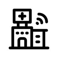 Krankenhaus Linie Symbol. Vektor Symbol zum Ihre Webseite, Handy, Mobiltelefon, Präsentation, und Logo Design.